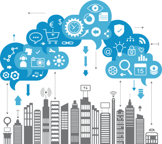 IoT Clouds over city