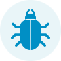 round bug icon